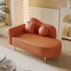 Mejora de Apartamento Pequeño: Sofá Chaise Longue con Capacidad de Almacenamiento, Sillón Reclinable Estilo Europeo, Área de Descanso Mini Tienda de Ropa para Dormitorio, Sofá Individual Color Caramelo