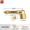 Chengyu Cerradura antigua estilo chino hebilla vintage de cobre puro pestillo de puerta cerradura de puerta puerta puerta pestillo de puerta de gabinete cobre perno engrosado