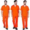 Uniforme de trabalho V-neck estilo novo transfronteiriço, adequado para médicos, enfermeiros, salões de beleza e hospitais de animais; roupas de trabalho com múltiplos bolsos, atacado