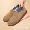 3520 Sapatos de Veludo Sapatos de Lona Respiráveis Sapatos Casuais Masculinos Slip-on de Cano Baixo Confortáveis Solado Macio Sapatos de Trabalho Masculinos Nova Chegada