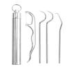 Set Portátil de Cubo con Palillos y Hilo Dental de Acero Inoxidable 304, Set Portátil de Siete Piezas para Eliminar Manchas Dentales, Set de Cuidado Bucal, Palillo