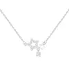 Colar Estrela de Cinco Pontas Cravejado com Diamantes em Prata Pura Novo para Mulheres, Luxo Leve, Alto Padrão, Temperamento, Corrente de Clavícula, Moderno, Simples e Versátil