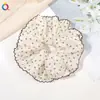 Qi Yue Temperamento Francés de Alta Gama Goma para el Pelo Estilo Intestino Grande para Mujeres Encaje Plisado Estilo Perezoso Banda de Goma de Alta Elasticidad Cuerda para el Pelo Accesorios para el Cabello