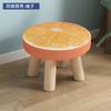 Taburete bajo de madera maciza con forma de hongo, taburete pequeño de tela, para el hogar, para niños, adultos, mesa de centro, dormitorio, sala de estar, cambiador de zapatos, taburete redondo creativo.