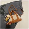 Bolso de contraste popular de este año 2025 primavera y verano nuevo bolso de lona casual para mujer que combina con todo, bolso bandolera, bolso tote