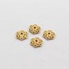Cobre puro 6 MM oco flor titular flor chapéu contas hairpin acessórios para o cabelo jóias de noiva material acessórios espaçador pulseira