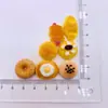 Simulación comida en miniatura juego tarta de manzana pizza juguete para niños parche diy pegamento crema material llavero refrigerador