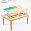Conjunto de mesa e cadeira para jardim de infância toban madeira maciça mesa aprendizado em casa infantil Montessori multi-funcional brinquedo jogo