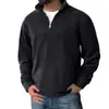 Ropa Nueva de Otoño e Invierno para Hombre de Cruce de Fronteras Sudadera con Cuello Alto y Terciopelo Interior con Media Cremallera Manga Larga Talla Grande Sudadera Casual para Hombre de Cruce de Fronteras