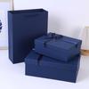 Caja de Regalo Caja Vacía Camisa Bufanda Álbum de Fotos Caja de Embalaje Cuadrada Azul Caja de Regalo de Negocios Simple Caja de Embalaje para Bufanda Grande