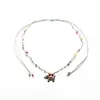 Collar de Cuerda Trenzada con Cuentas de Cachorro Dopamina Colorido Estilo Coreano, Cadena para Clavícula Dulce y Linda de Lujo Ligero de Nicho para Mujer