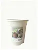 Vaso Galão Universal de Segunda Geração Redondo Espessado para Plantio de Pothos Rosa Solo Vaso de Flores de Plástico para Planta em Vaso de Mesa com Bandeja