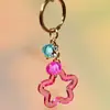 Acessórios de Chaveiro Estrela de Cinco Pontas Vazada Multicor Moda Desenho Animado Acessórios de Joia Tendência Unisex Inteligentes e Fofos
