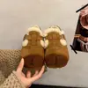 Sapatos Birkenstock Bonitos Feios com Sola Grossa e Salto Escondido de Uso Duplo Femininos Novos Outono Inverno Slip-On de Pelúcia Quente Sapatos de Algodão