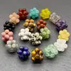 Accesorios de Adorno de Bola Redonda de Cristal Bola de Flor Tejido de Cristal Piedra Natural Pendientes Pulsera Collar Cadena de Teléfono Abalorios
