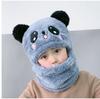 Gorro de invierno de dibujos animados para niños, estilo coreano, bonito gorro con protección para las orejas para bebés, bufanda para niños y niñas, gorro todo en uno, gorra para niños