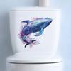 Nueva diversión-m76 dibujos animados acuarela ballena hogar fondo decoración baño inodoro pegatinas de pared