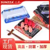 Sunzza venta al por mayor gama alta Taiwán mar impresión japonesa caja de embalaje para sashimi caja de embalaje desechable para llevar sushi