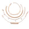 Joyería Transfronteriza Europea y Americana Set Independiente de 4 Piezas Pulsera Retro para Mujer Perla Redonda Lentejuela Encaje Pulsera