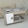 Mesa de Recortes de Acero Inoxidable Carrito de Recortes Papelera Reciclaje de Basura Carretilla de Mano Cocina Encimera Fregadero de Desechos Mesa Recolección de Platos Sobras