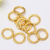 Anel de conexão fechado redondo com preservação de cor dourada 14K, anel de corrida com corda trançada, material com contas, acessórios de joias