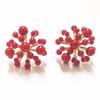 Aretes Coreanos Elegantes Forma de Fuegos Artificiales Tamaño Perla 2019 Nueva Personalidad Exagerados Aretes de Palomitas de Maíz Aretes para Mujer