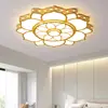 Luz principal redonda para sala de estar, 6 novas luzes de teto LED para quarto, luxo simples e elegante, com cristal, luz de Zhongshan, ferro, outros