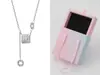 Collar de Plata Pura S999 con Diamante de Cintura Pequeña para Mujer, Colgante Versátil de Alta Gama, Cadena de Clavícula de Moda, Regalo del Día de San Valentín Chino para Novia