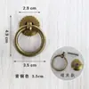 Anillo de Tirar de Cobre Estilo Chino Imitación Mueble Puerta Anillo Redondo Anillo de Cobre Simple Cajón Gabinete Armario Tirador Tirador