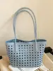 2026 Bolso de Mano Tejido Hueco Nuevo para Mujer, Bolso de Hombro de Gran Capacidad para Vacaciones, Bolso Cesta de Moda para el Trabajo