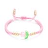 Pulsera roja tejida a mano Tulipán de venta caliente transfronteriza europea y americana, pulsera simple y fresca para novia, joyería al por mayor
