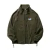 Chaqueta casual, abrigo de lana de cordero estilo japonés, sudadera de forro polar para hombre, chaqueta de forro polar con cuello alto para parejas de otoño e invierno para que los estudiantes la usen en exteriores