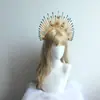 Coroa de Halo Virgem DIY Pacote de Materiais para Adorno de Cabeça Feito à Mão Acessórios de Joias Exageradas para Baile de Máscaras Boate Deus do Sol