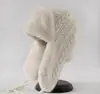 Gorro de Lana Engrosado con Forro Polar Estilo Coreano de Invierno para Mujer, Gorro de Punto Lindo, Gorro de Esquí con Protección para los Oídos, Gorro Cálido Lei Feng para Ciclismo