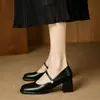 Zapatos Mary Jane cómodos de estilo de lujo ligero para la noche para mujer, diseño suave francés de punta redonda, nuevo modelo de primavera y otoño, adecuados para combinar con cheongsams y faldas, zapatos de tacón alto
