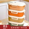 Lonchera de Plástico Sellada con Compartimentos y Tapa, Lonchera de Gran Capacidad Apta para Microondas de Grado Alimenticio para Estudiantes y Trabajadores de Oficina