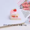 Bolo de Morango Simulado Brinquedo Alimentício Desenho Animado Artesanal DIY Acessórios de Joias Cola de Creme Resina Pequenos Acessórios Material para Presilha de Cabelo