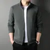 Jaqueta Estilo Coreano Casaco Masculino 2026 Primavera e Outono Novo Estilo Roupas Masculinas para Jovens e Meia-Idade Gola Alta Casual Moda Moletom Atacado