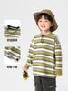Camiseta de Manga Larga Rayada para Niños Estilo Europeo Casual Otoño 2026 Nuevo Estilo Ropa para Niños Pequeños Top Primavera y Otoño