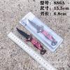 Cuchillo de Fruta Plegable Colorido Boston al por Mayor, Cuchillo de Autodefensa para Mujeres, Cuchillo de Acero Inoxidable para Puestos de Mercado Nocturno, Fuente de Suministro