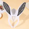 Diadema Popular Transfronteriza de Orejas de Conejo de Peluche para Pascua, Diadema para el Cabello, Fiesta, Discoteca, con Soporte de Alambre, Flexible