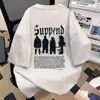 Camiseta Blanca de Manga Corta de Algodón Puro Estilo Retro Vintage Americano para Hombre Verano Marca de Moda Estilo Calle Bf Top Holgado de Media Manga