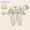 Mameluco de Bebé Estilo Otoño e Invierno 0-2 Años, Mameluco de Manga Larga con Forro Polar de Princesa para Niñas, Ropa de Abrigo para Niños Pequeños