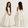 Novo vestido de princesa liso da Amazon para meninas, vestido formal infantil transfronteiriço para apresentar apresentações de piano, com um toque de alta qualidade