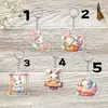 Decoración de Pascua Transfronteriza para Coche Acrílico Conejo Funda para Teléfono Colgante Feliz Llavero Adorno Colgante para Coche