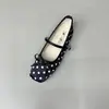 Populares zapatos Mary Jane de estilo retro francés para mujer, nuevo modelo otoño 2026, zapatos planos de punta cuadrada con lazo, zapatos de corte bajo