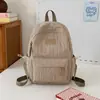 Mochila estilo eco para garota do ensino fundamental, mochila versátil de cor sólida e grande capacidade, mochila de viagem fresca e leve