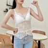 Novo estilo francês Lace Sexy Pequeno Sling Puro Látex Underwear Sem Anel de Aço Pequeno Peito Push-up Base Externa Top