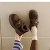 2026 Novos Sapatos Birkenstock de Inverno com Sola Grossa para Mulheres com Forro de Lã, Fechamento de Velcro, Sapatos Peludos, Mocassins Maillard para Aumentar a Altura, Sapatos de Algodão