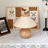 Luminária de Mesa Vintage em Madeira Maciça Cor Nogueira Coreia do Sul vintage Quarto Casa de Hóspedes Atmosfera Decorativa de Cabeceira Pequena Luminária de Mesa